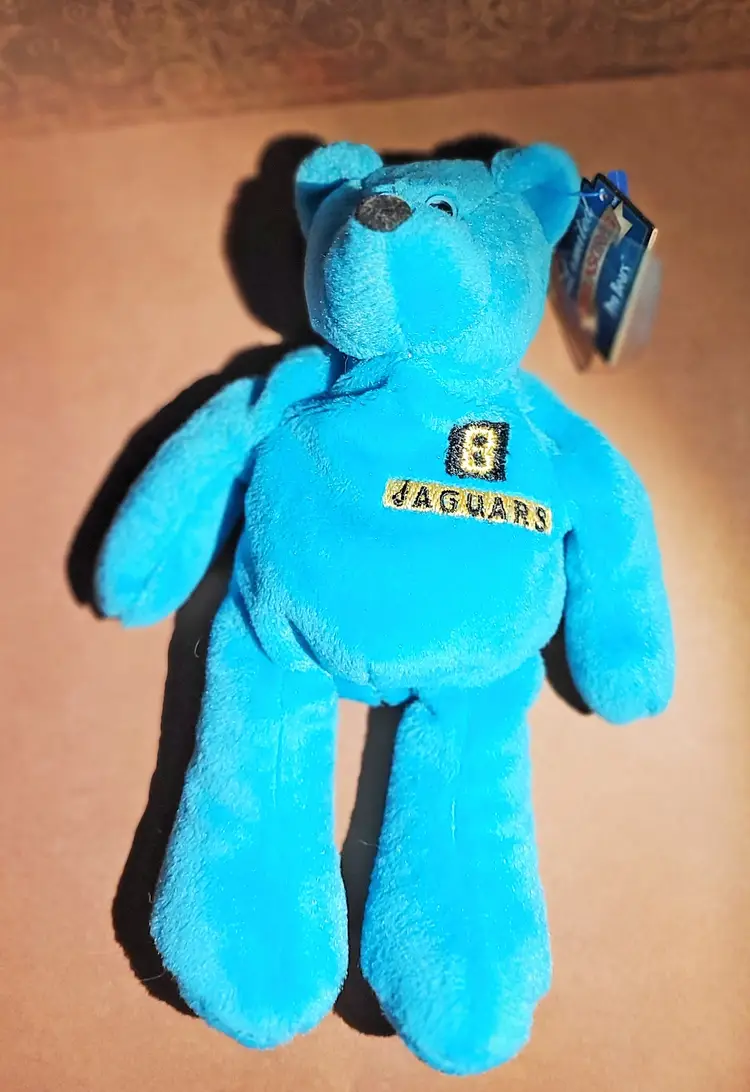 Vintage Mark Brunell #8 Jacksonville Jaguars Plush Bean Bag Bear c.1998