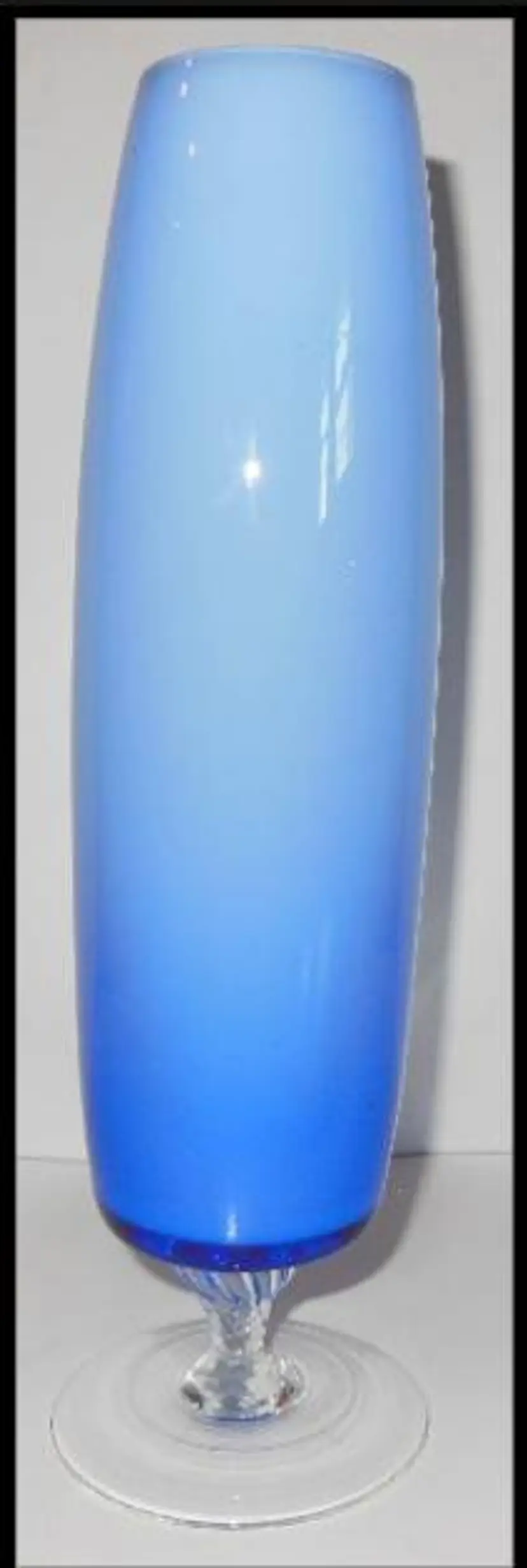 Empoli RARE Cased Blue Ombre Footed Bud Vase