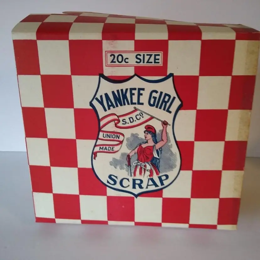 Yankee Girl Scrap Tobacco Chew & Smoke Box Vintage 1930s Empty Unused Original
