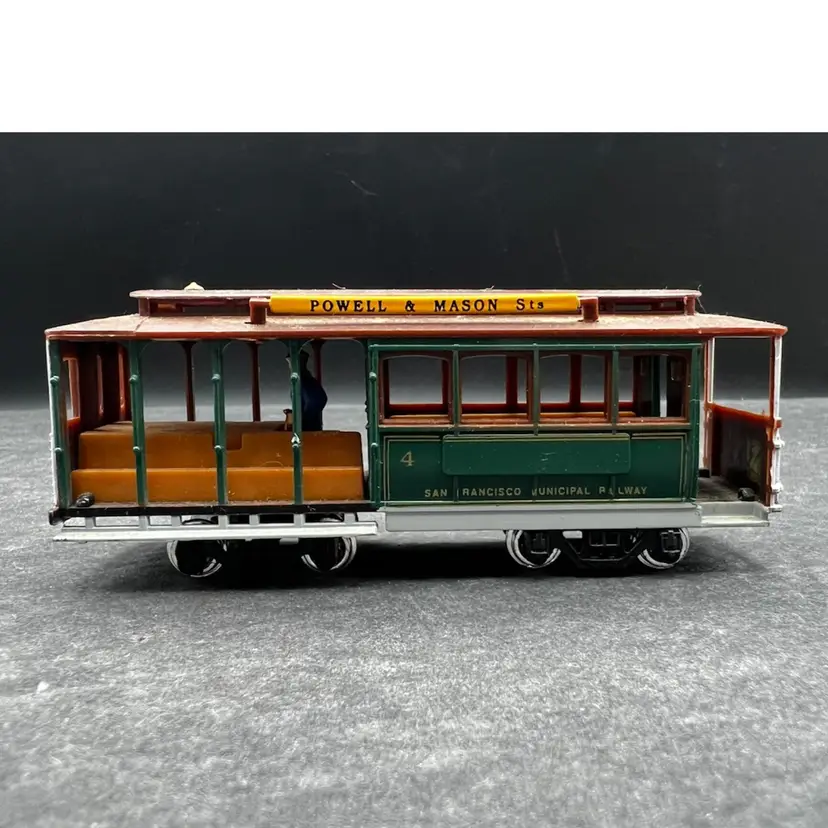 #445B Vintage Miniature San Francisco Trolley Car Toy, The Powell and Mason St’s #4
