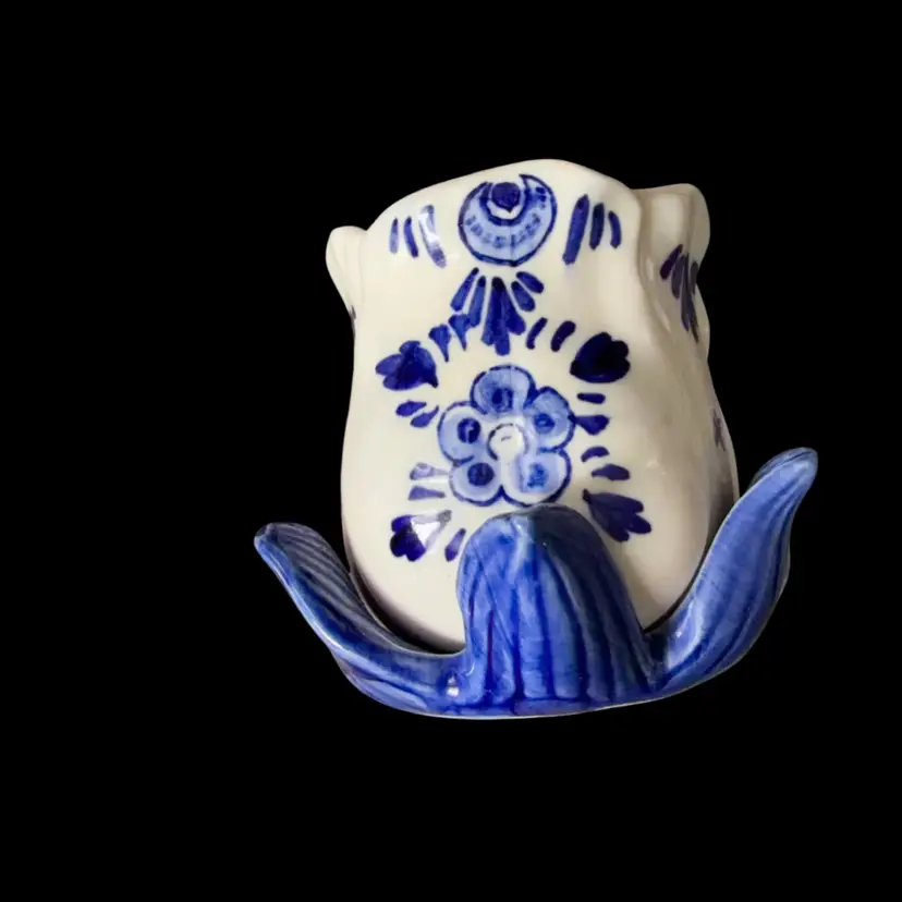 Delft blue tulip Tealight Holder Or Small Planter