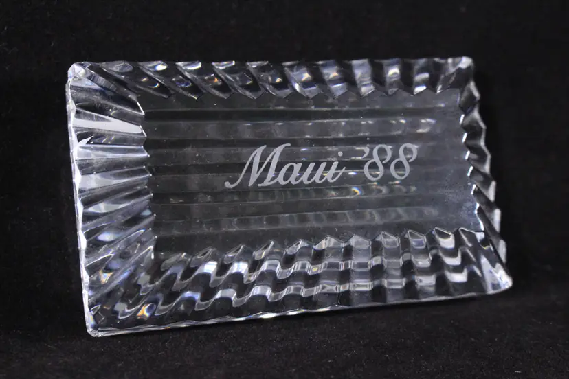 Maui Hawaii 1988 Waterford Crystal Paperweight
