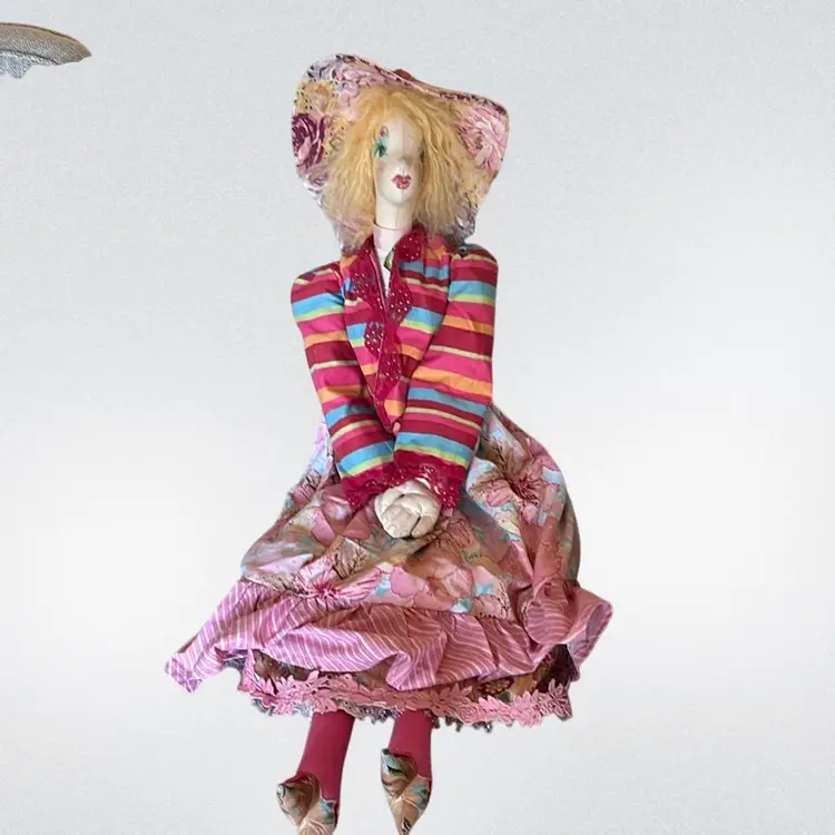 Creepy Victorian Doll Dressed For Success. 30” One Of A Kind