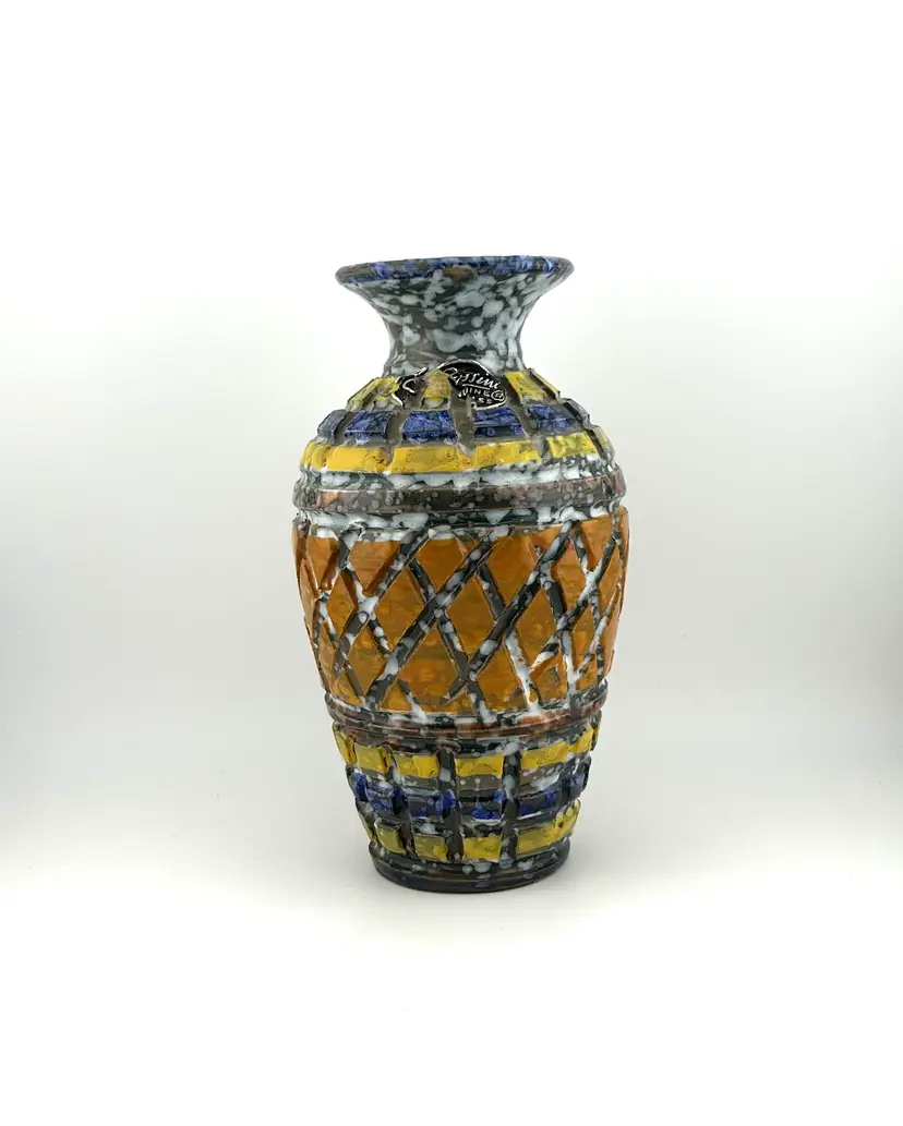 Rossini Originals MCM Lava Glaze Pottery Vase 4”x 7”