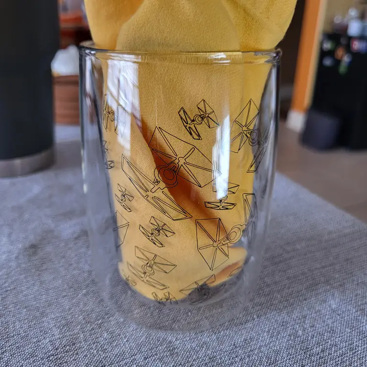 Star Wars Mug TIE Fighter Double Wall Borosilicate Glass by JoyJolt