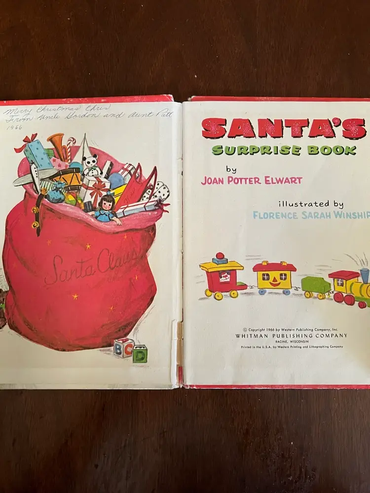 LOT: 1966 Christmas Book + Unused Card