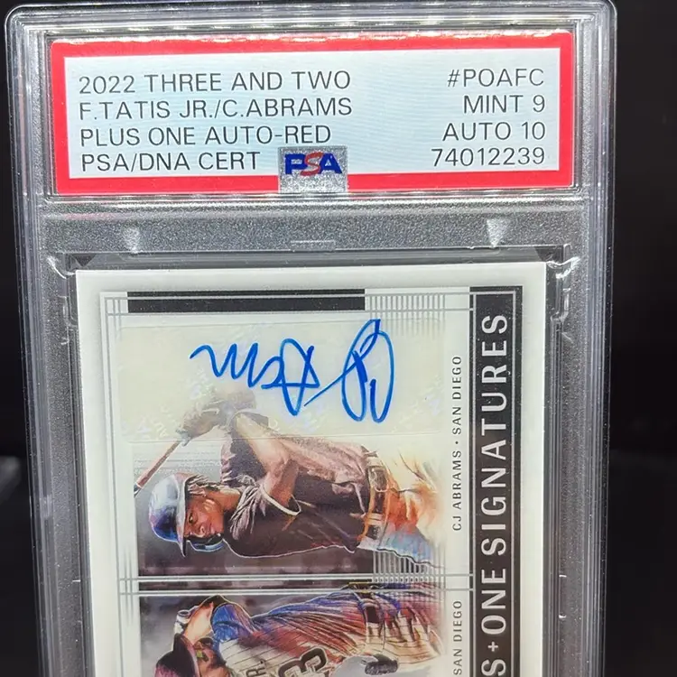 Tatis Jr. / CJ Abrams Auto Red /5 PSA 9