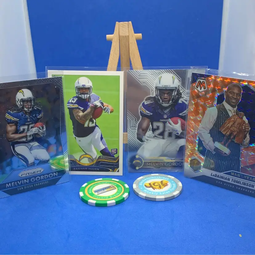Los Angeles Chargers 4 Card Lot