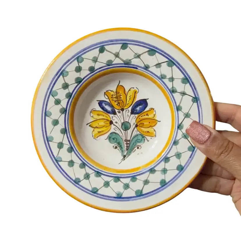Italian Style Floral Wall Plate