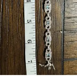 Sterling Blue Topaz Bracelet 7.25”