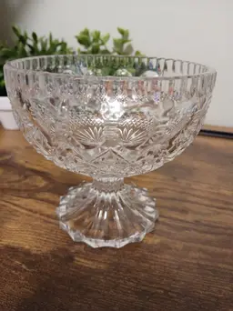 Vintage Crystal Compote Dish