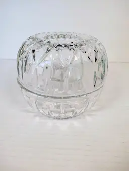 Vintage Homco Clear Glass Fairy Lamp 3pc Candle Holder