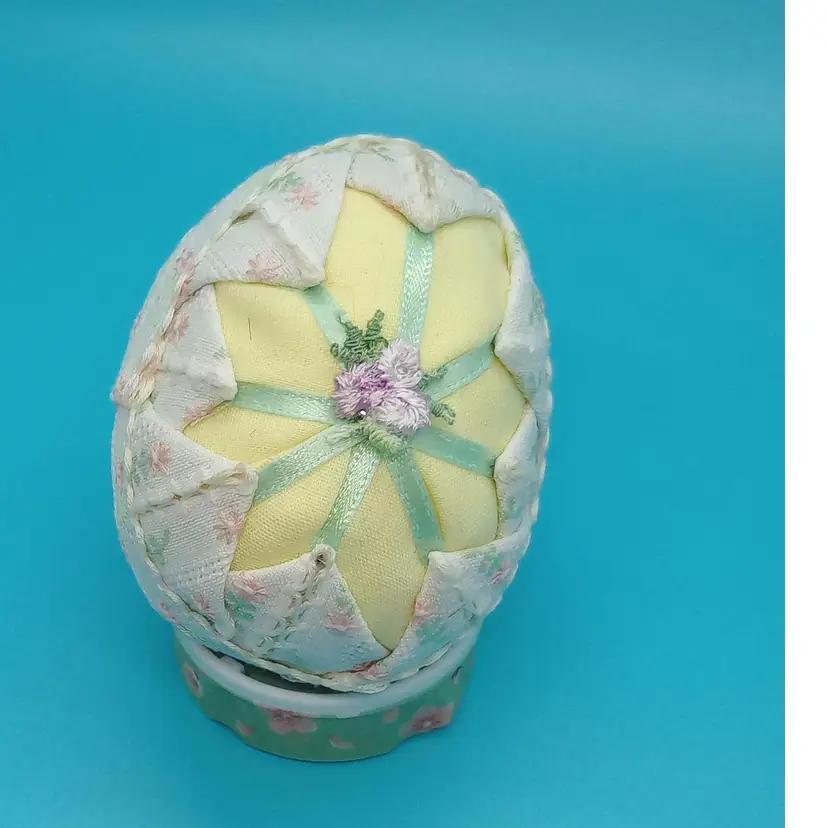 Handmade Fabric Easter Egg, Spring colors