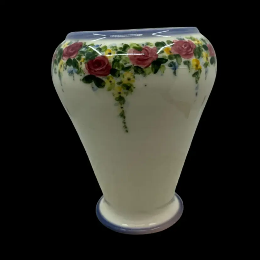 Hand-painted ceramic vase or vessel by Don Swanson, dated ‘97