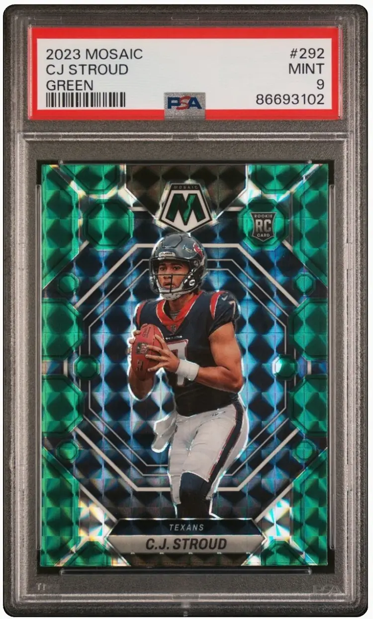 2023 Mosaic CJ Stroud 
PSA 9 Green 