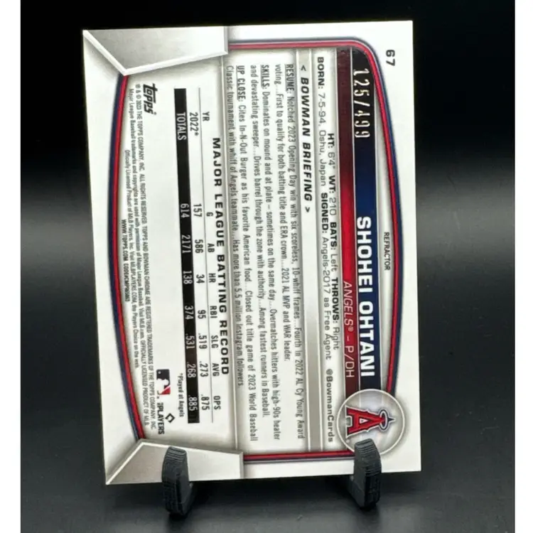 2023 Bowman Chrome - Shohei Ohtani #67 Refractor 125/499