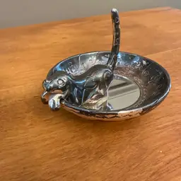 Brighton “Doggy Kaddy” Silverplate Ring Holder