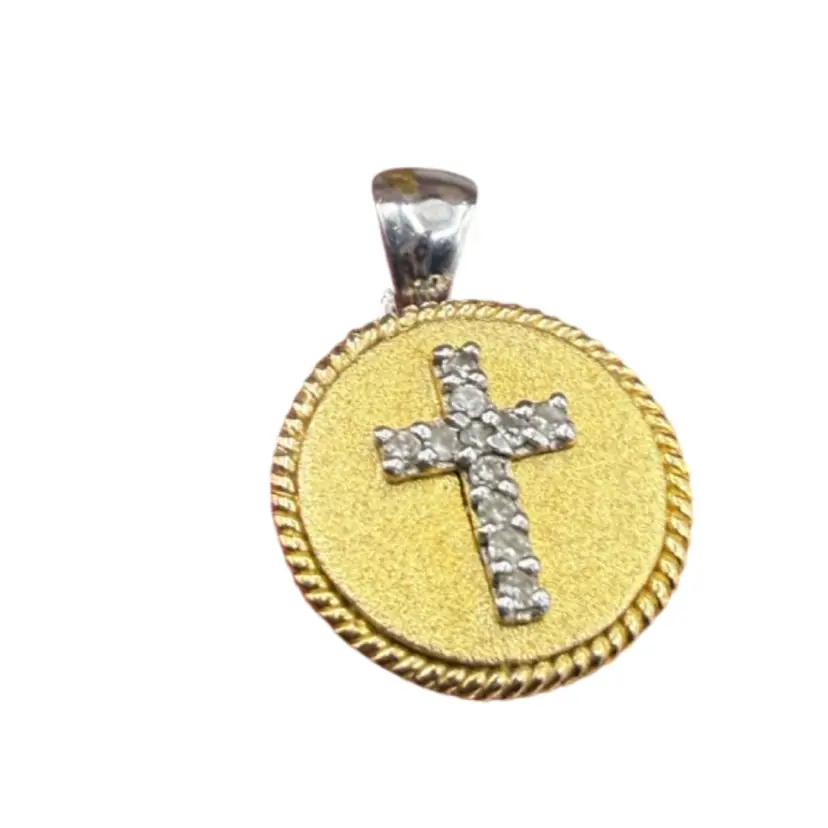 Sterling Silver Cross Circle Pendent