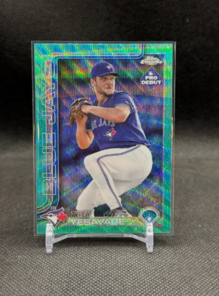 Trey Yesavage 2025 Topps Pro Debut Chrome Aqua Wave /75