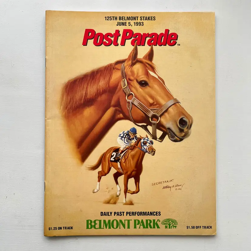 Sea Hero Belmont Park Stakes Post Parade Horse Racing Program Secretariat Cover