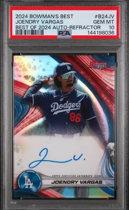 Joendry Vargas 2024 Bowman's Best Auto-Refractor PSA 10