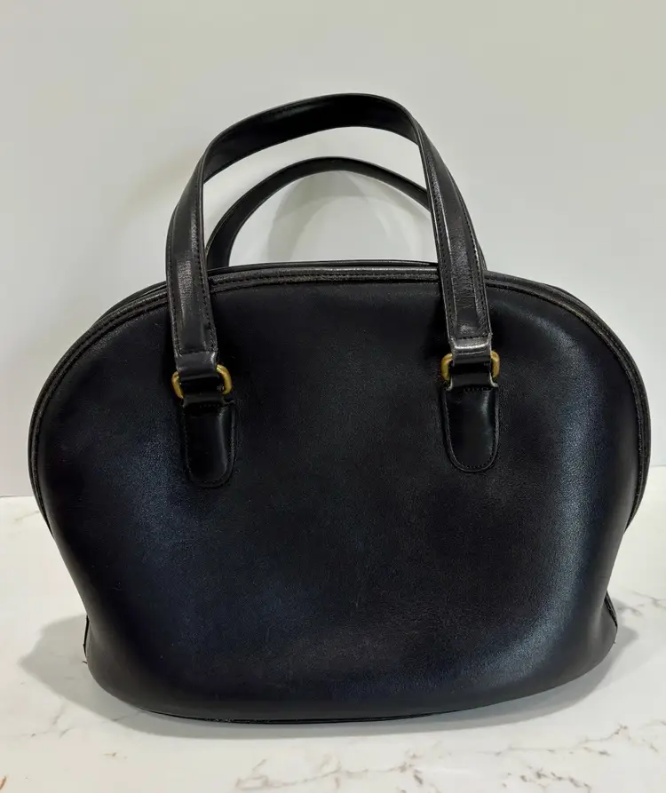 Vintage Coach 9958 Pelham Bag Glove Tanned Leather Handbag in Black VERY RARE!!