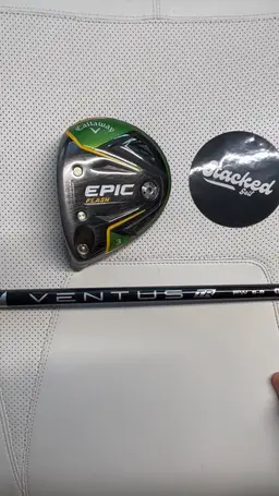 Callaway Epic Flash LH 3W w/ Regular Flex Ventus Blue TR and Golf Pride Grip