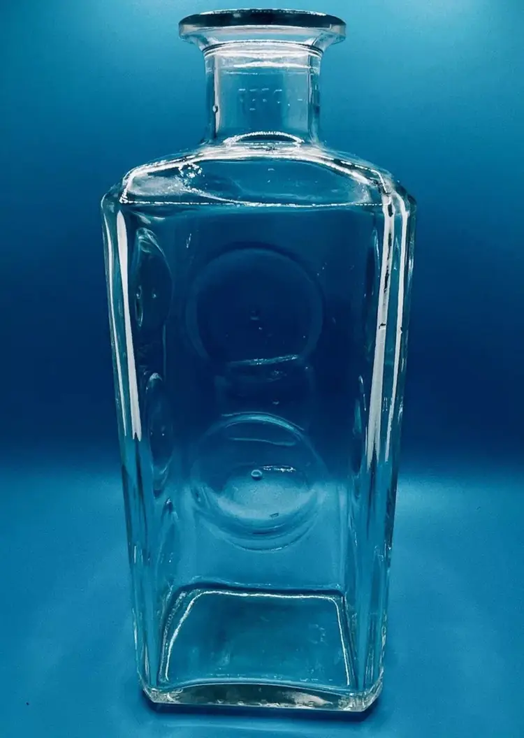 Vintage  I.W. HARPER Glass Bourbon Whiskey Bottle Decanter Vase