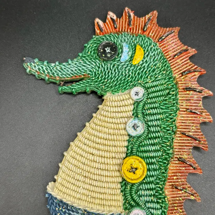 Glitter Seahorse Wall Hanging 7”