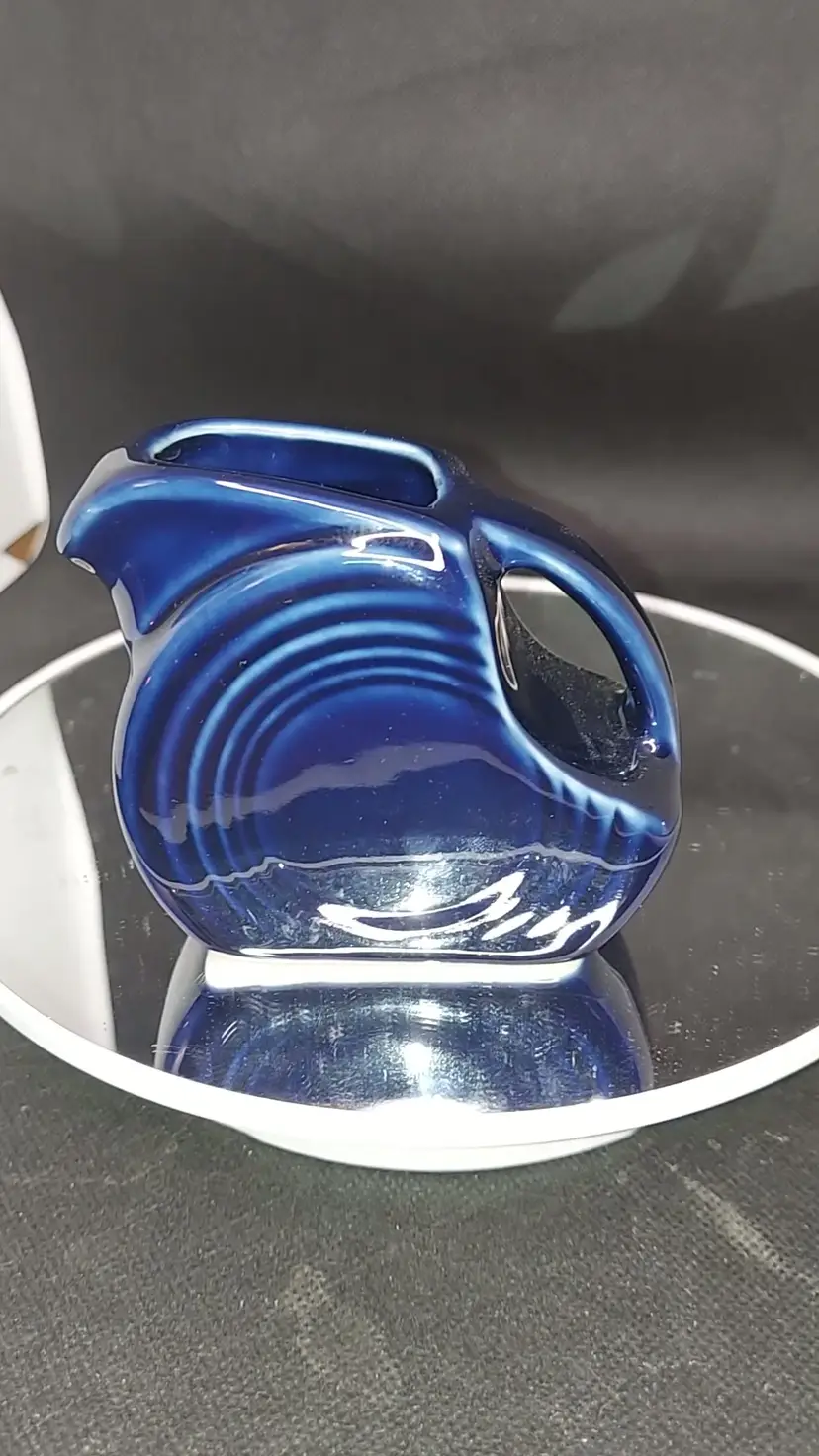 NEW Fiesta Mini Miniature Small Disk Disc Pitcher Creamer Syrup Twilight Blue