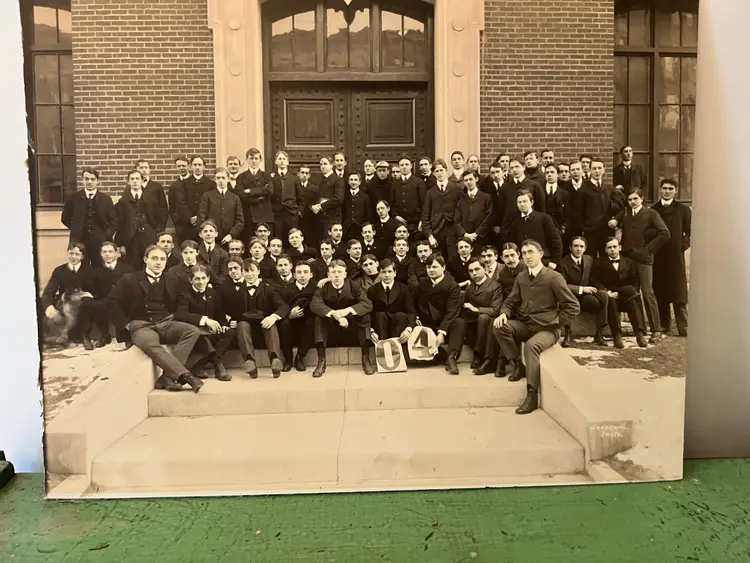 1904 Antique Graduation Black and White Photo Photograph on Backer Board