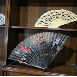 Set Of Antique Foldable Fans