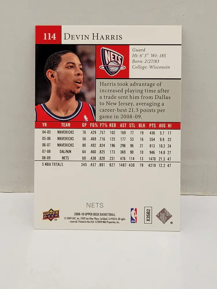 2008-09 Upper Deck Basketball #114 Devin Harris
