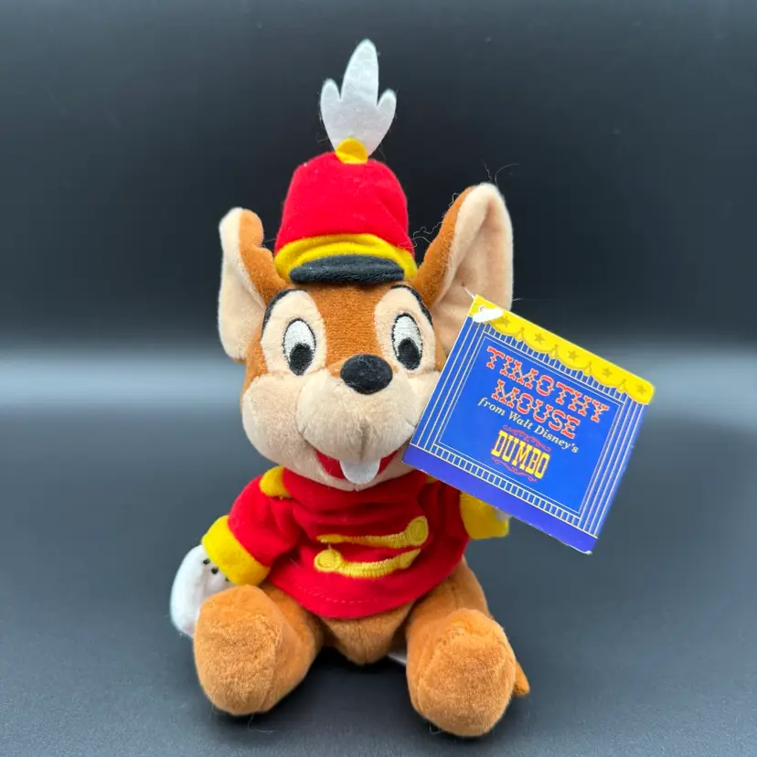 Vintage Disney Timothy Mouse Bean Bag Plush 1998 Dumbo Exclusive Event