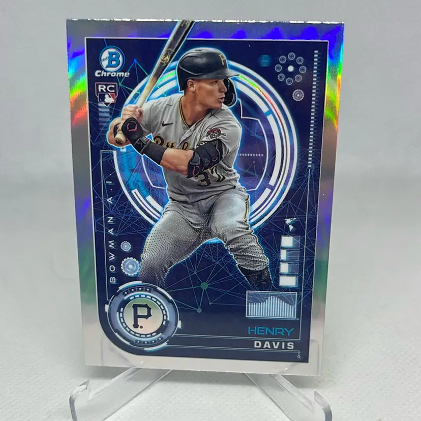 HENRY DAVIS 2024 BOWMAN CHROME AI #BAI-2 (RC) Pittsburgh Pirates 