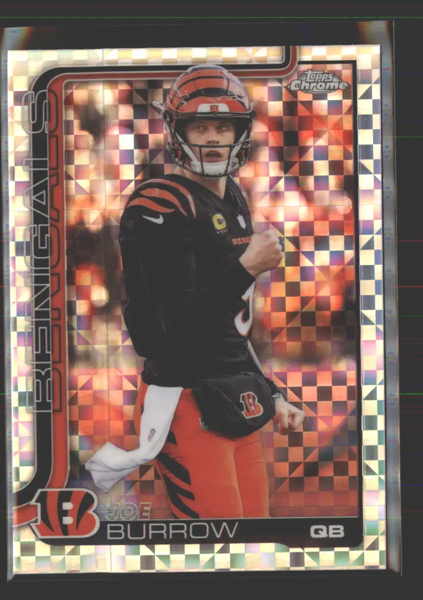 Joe Burrow 2025 Topps Chrome X-Fractor #61 - (142) - Cincinnati Bengals