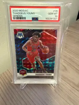 Thaddeus Young 2020 Mosaic Genesis PSA 10 pop 1