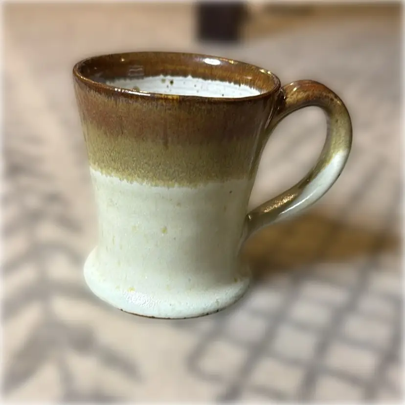 Hand-Signed KBH Studio Pottery Coffee Mug - 4” tall and 3.5” in diameter