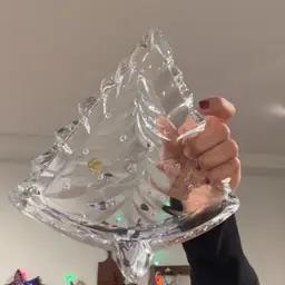 Cristal D’Arques Lead Crystal Glass Christmas Tree 9”🎄