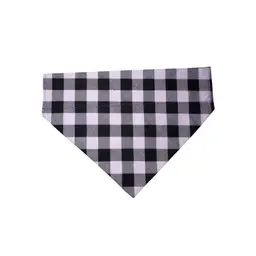 Dog Bandana Size Medium Purple Plaid Print Dog Handmade Size 9 and 1/2” Wide