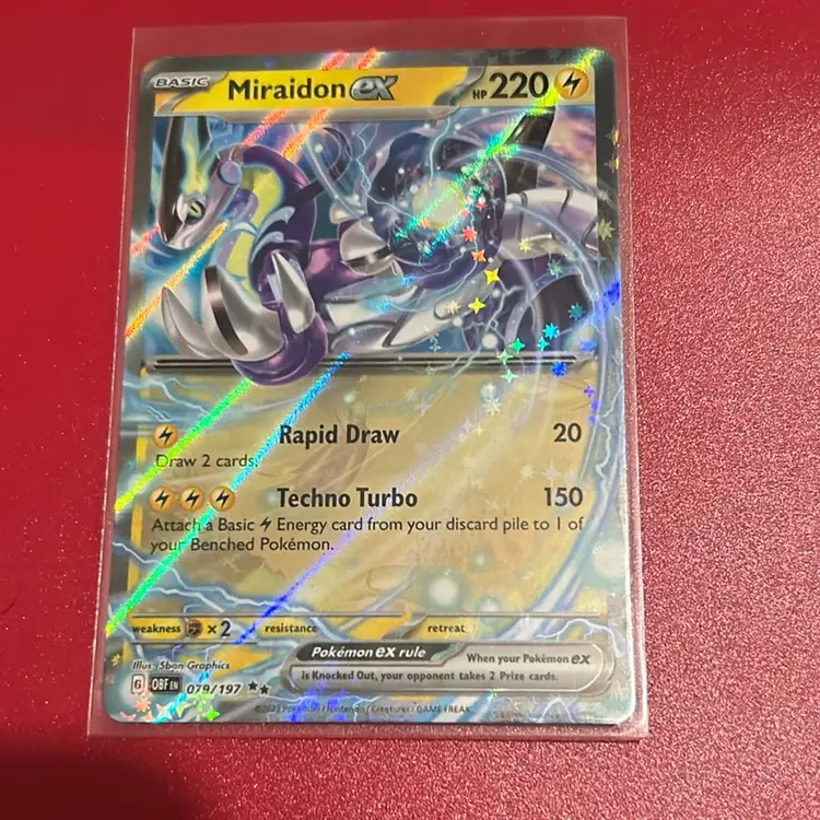 Holo Miraidon ex 079/197 Double Rare Obsidian Flames Pokemon TCG