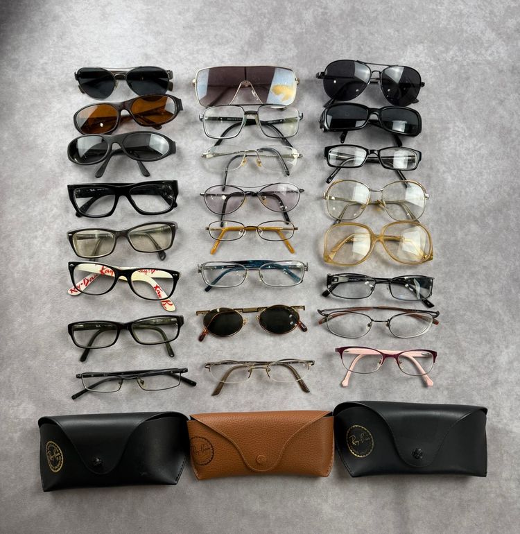 Mixed Lot Of 24 Eyeglasses/Sunglasses Ray-Ban, Kate Spade, CK, Panama Jack…