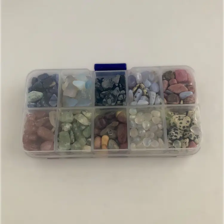 Box Of Sorted Crystal Rock Chips