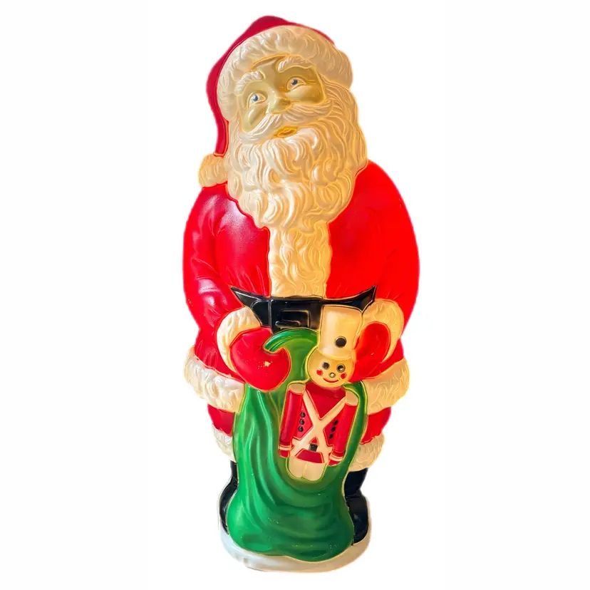 Santa Toy Soldier Blow Mold Christmas Holiday 1997 Grand Venture Vintage 38".