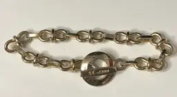 Vintage St John Gold Tone Toggle Clasp Bracelet! 7 1/2”! Stamped!