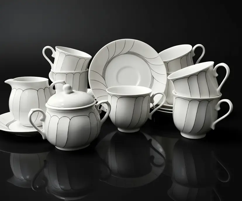 Vintage Mikasa Fleetwood L9706 Fine China Tea Set, 17 pieces