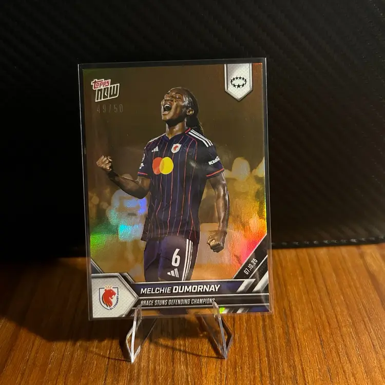 Melchie Dumornay 25/26 Topps Now UWCL #001 Gold Parallel /50