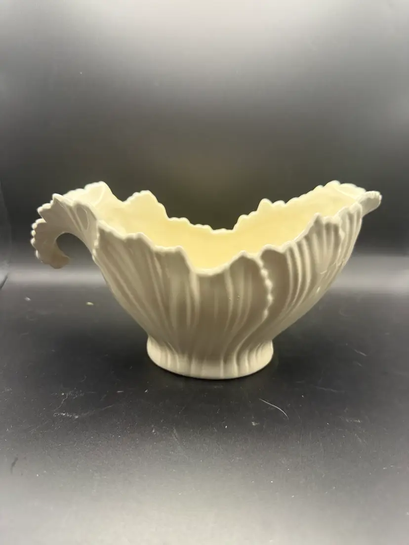 Lenox Teleflora 75th Anniversary Cabbage Leaf Gravy Boat/Planter.