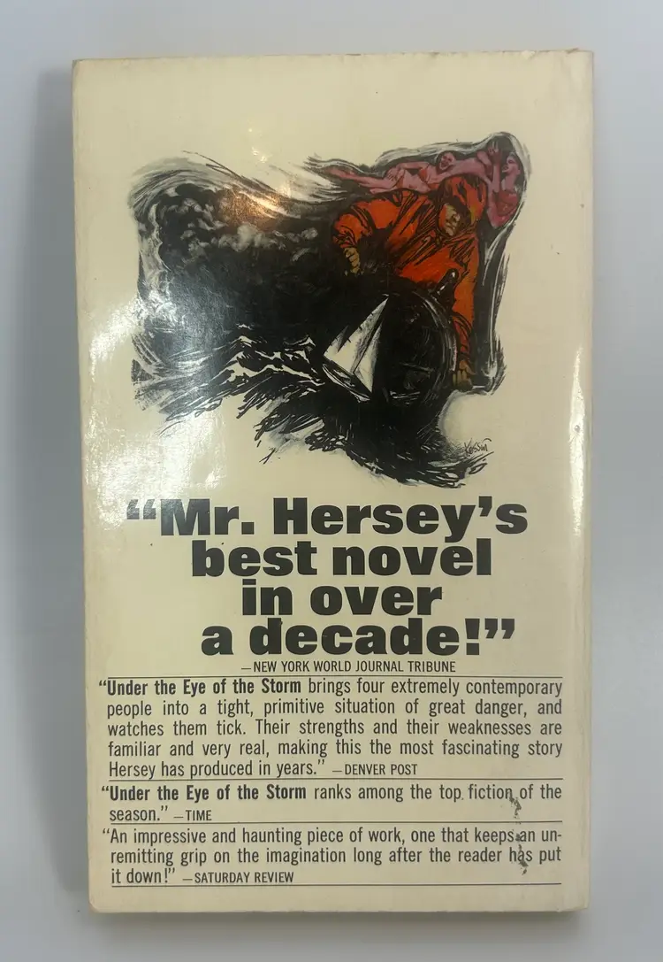 Vintage 'Under the Eye of the Storm' John Hersey Paperback 1968 Bantam Books