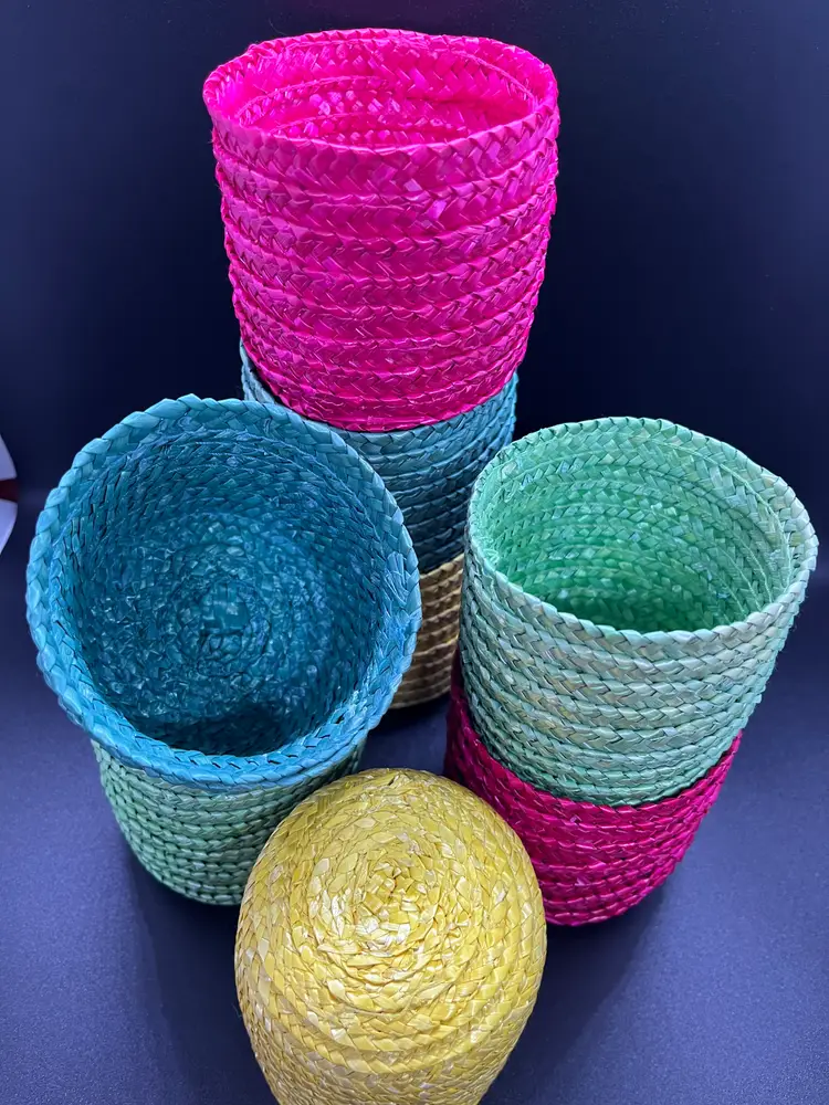 Wicker Drink Sleeve "KOOZIES" Set of 8